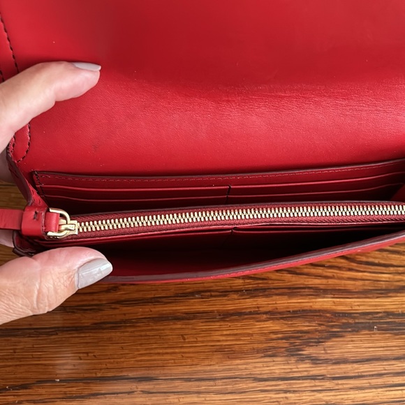 Shinola red leather wallet / clutch - Picture 2 of 6